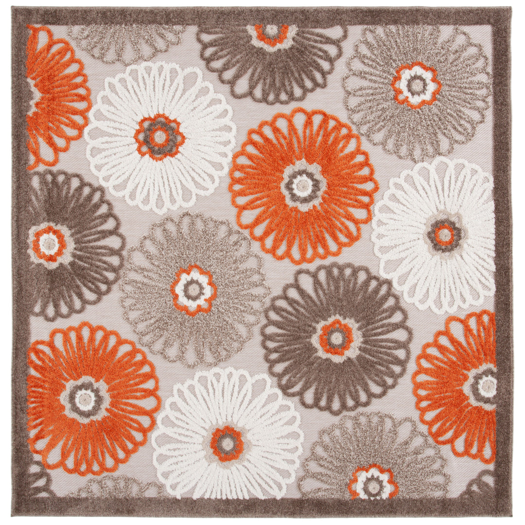 SAFAVIEH Outdoor CBN676C Cabana Collection Beige / Orange Rug Image 7