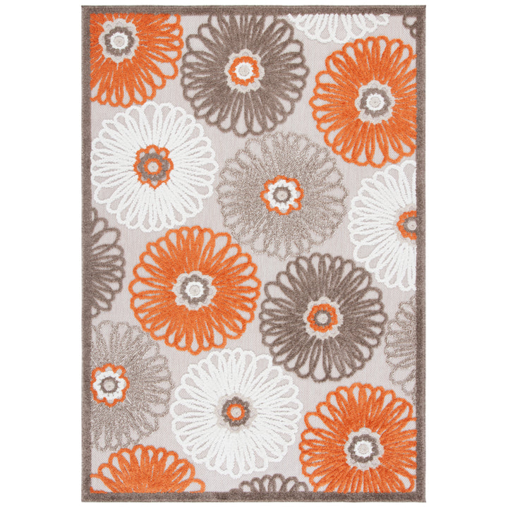 SAFAVIEH Outdoor CBN676C Cabana Collection Beige / Orange Rug Image 11