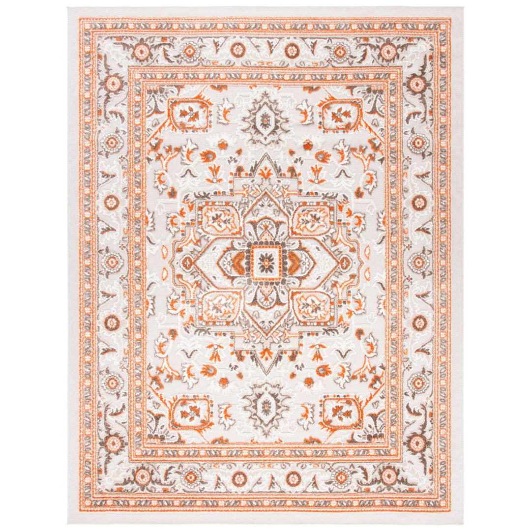 SAFAVIEH Outdoor CBN680B Cabana Collection Beige / Orange Rug Image 1