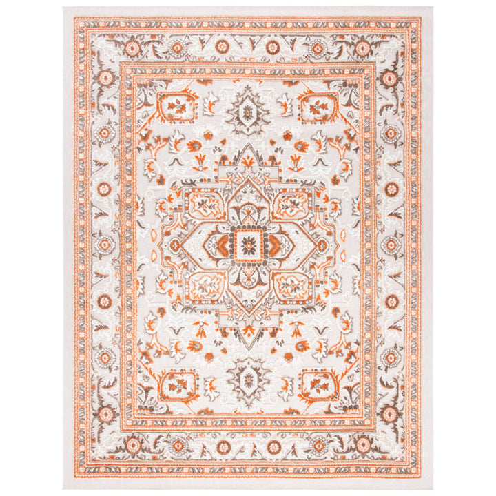 SAFAVIEH Outdoor CBN680B Cabana Collection Beige / Orange Rug Image 1