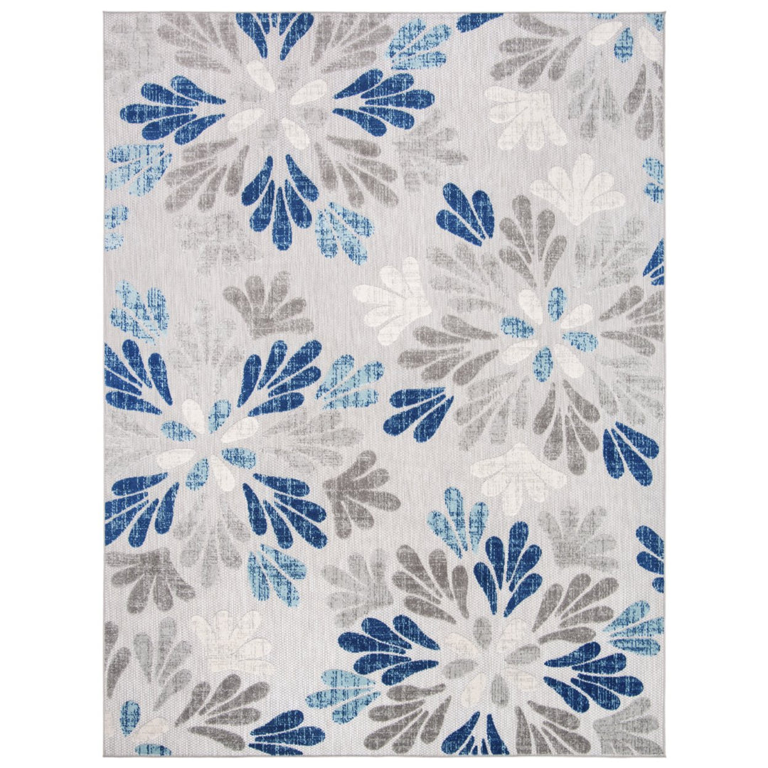 SAFAVIEH Outdoor CBN800F Cabana Collection Grey / Blue Rug Image 4