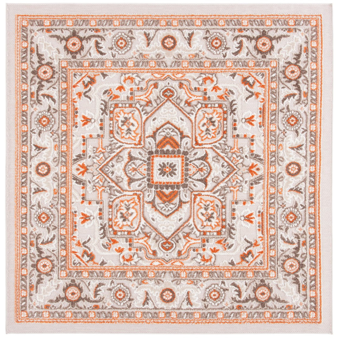 SAFAVIEH Outdoor CBN680B Cabana Collection Beige / Orange Rug Image 1