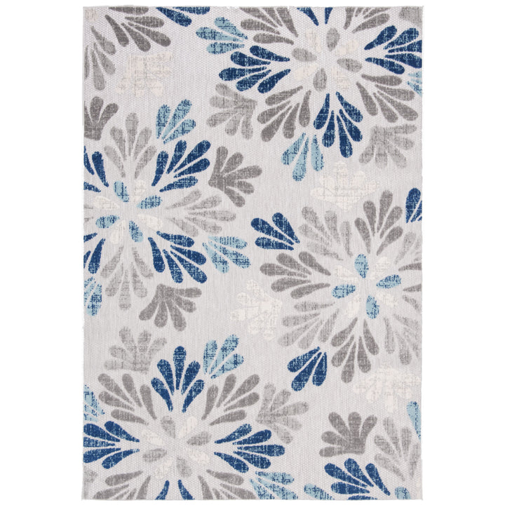 SAFAVIEH Outdoor CBN800F Cabana Collection Grey / Blue Rug Image 10