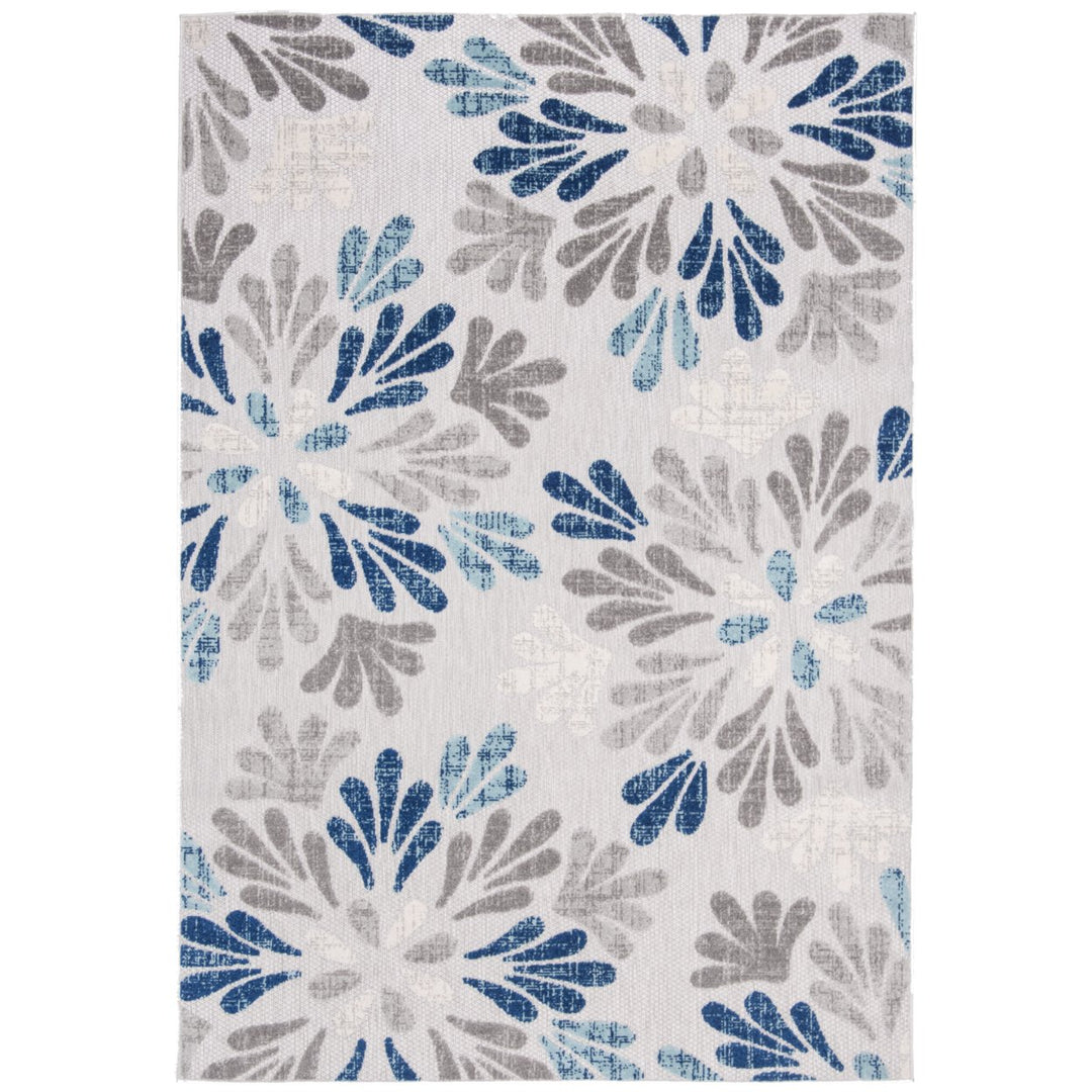 SAFAVIEH Outdoor CBN800F Cabana Collection Grey / Blue Rug Image 1