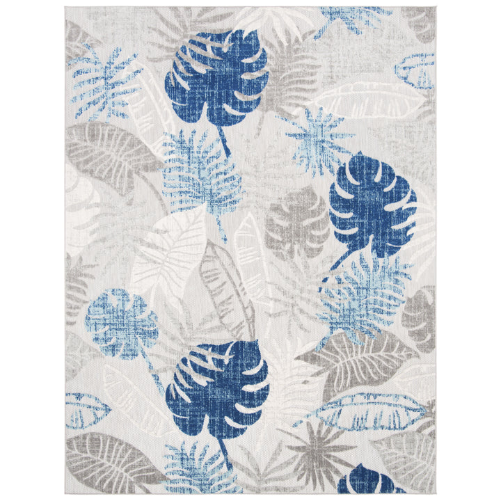 SAFAVIEH Outdoor CBN831F Cabana Collection Grey / Blue Rug Image 11