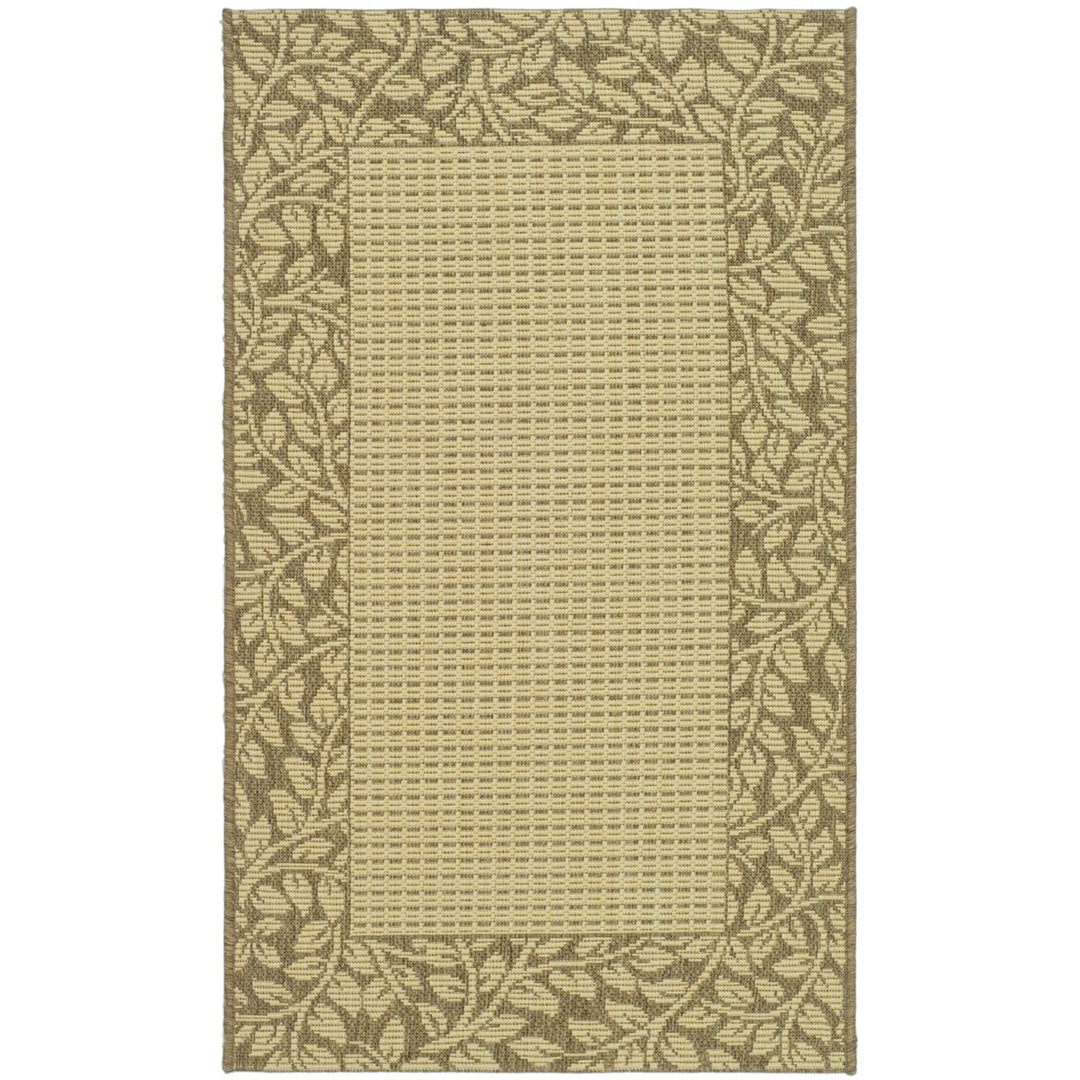 SAFAVIEH Outdoor CY0727-3001 Courtyard Natural / Brown Rug Image 1