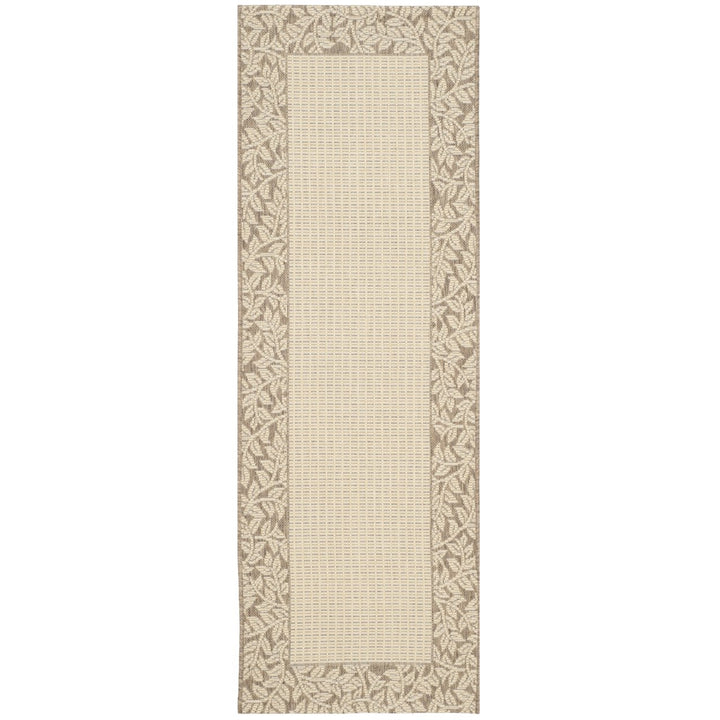 SAFAVIEH Outdoor CY0727-3001 Courtyard Natural / Brown Rug Image 3