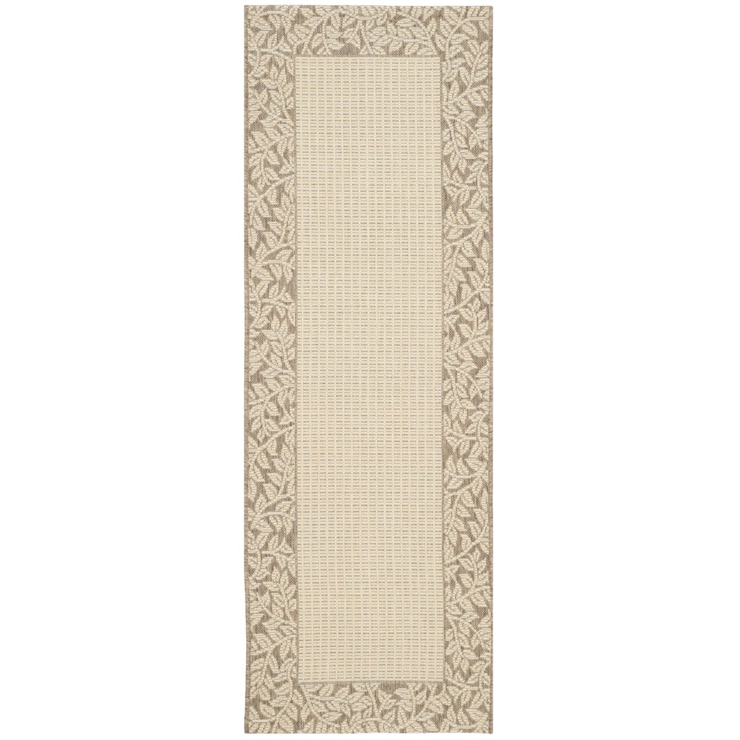 SAFAVIEH Outdoor CY0727-3001 Courtyard Natural / Brown Rug Image 1