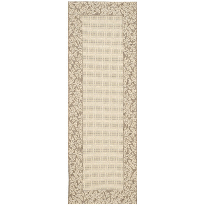 SAFAVIEH Outdoor CY0727-3001 Courtyard Natural / Brown Rug Image 1