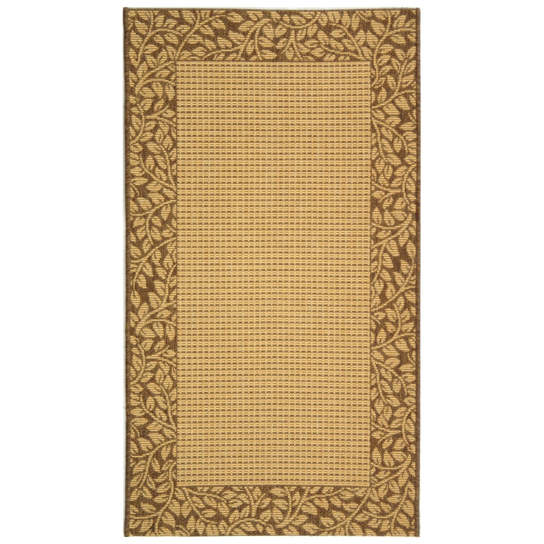 SAFAVIEH Outdoor CY0727-3001 Courtyard Natural / Brown Rug Image 4
