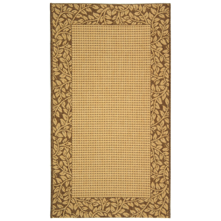 SAFAVIEH Outdoor CY0727-3001 Courtyard Natural / Brown Rug Image 1