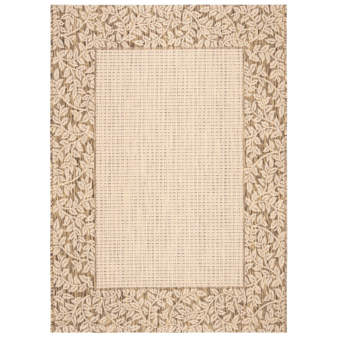 SAFAVIEH Outdoor CY0727-3001 Courtyard Natural / Brown Rug Image 1