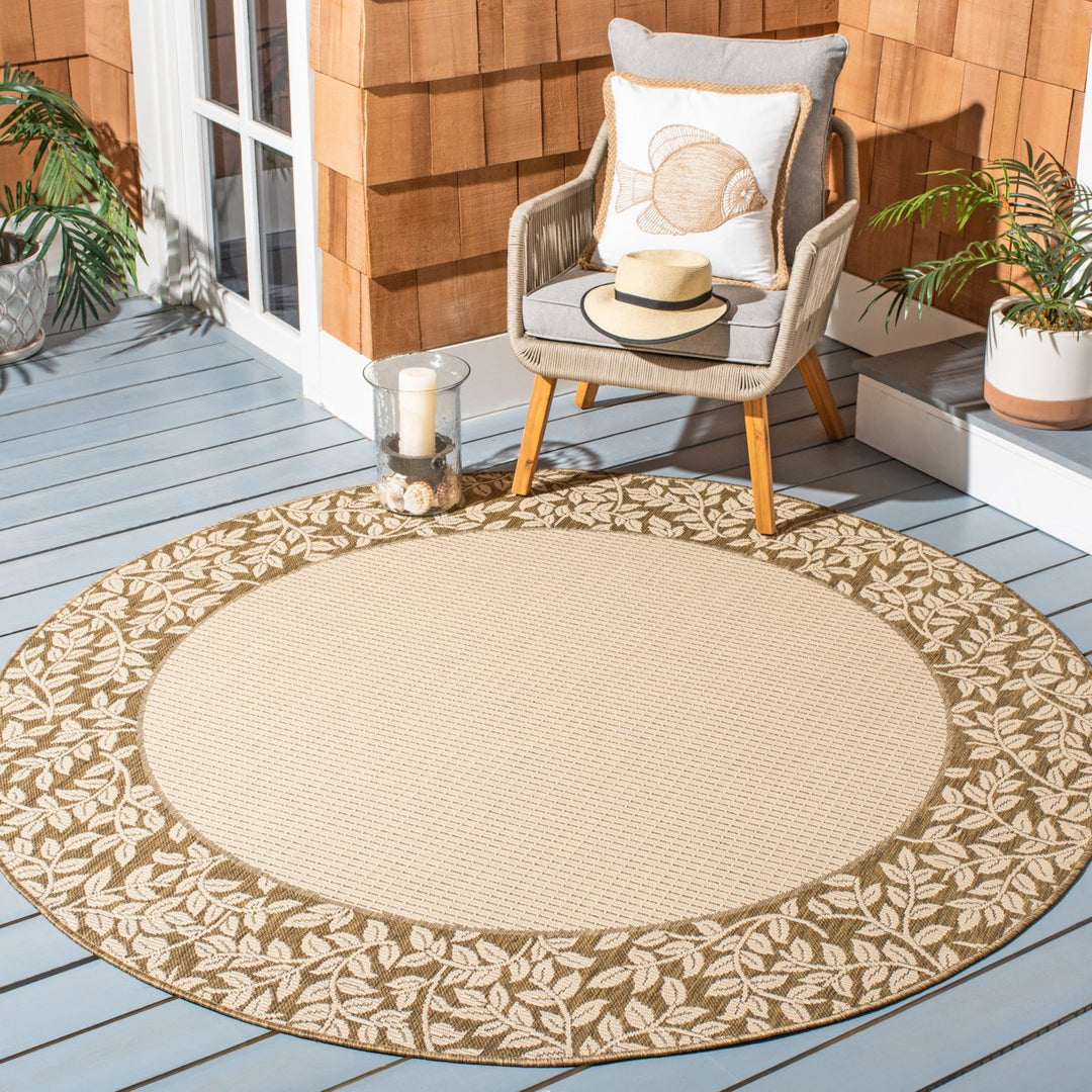 SAFAVIEH Outdoor CY0727-3001 Courtyard Natural / Brown Rug Image 10
