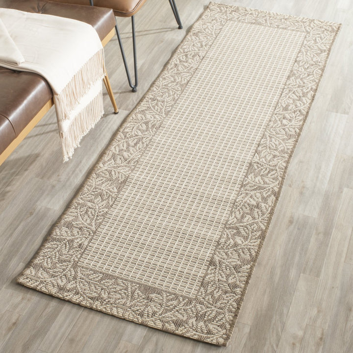 SAFAVIEH Outdoor CY0727-3001 Courtyard Natural / Brown Rug Image 11