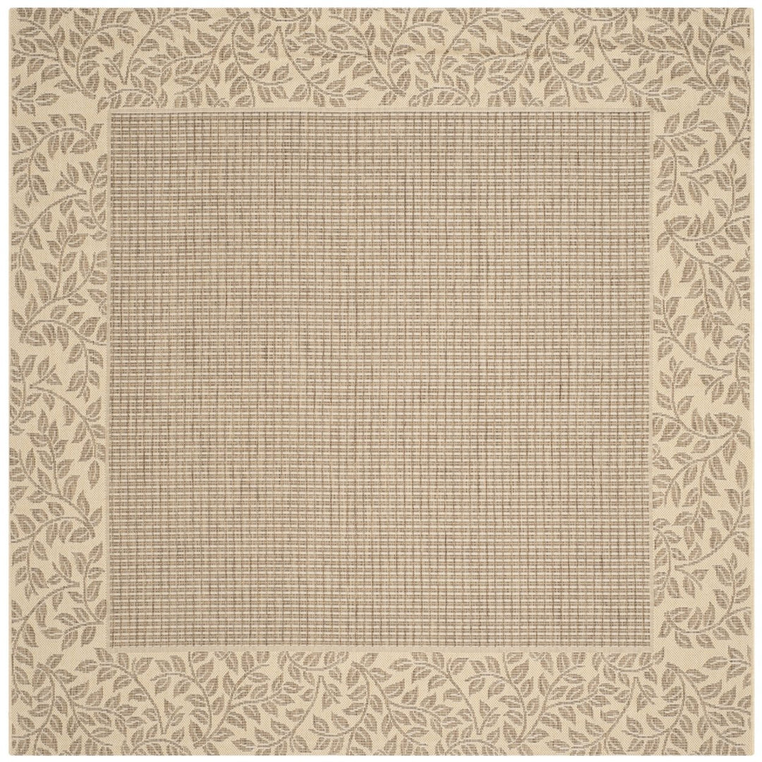 SAFAVIEH Outdoor CY0727-3009 Courtyard Brown / Natural Rug Image 1