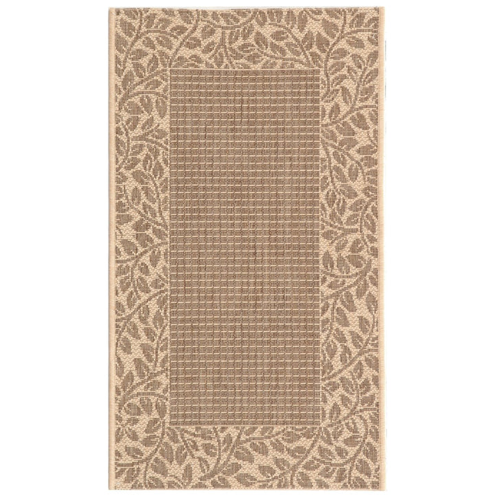 SAFAVIEH Outdoor CY0727-3009 Courtyard Brown / Natural Rug Image 1