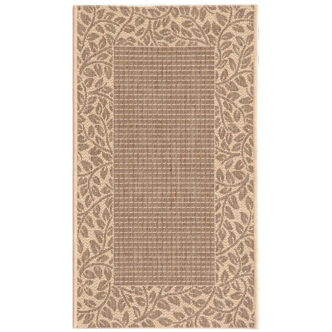 SAFAVIEH Outdoor CY0727-3009 Courtyard Brown / Natural Rug Image 1