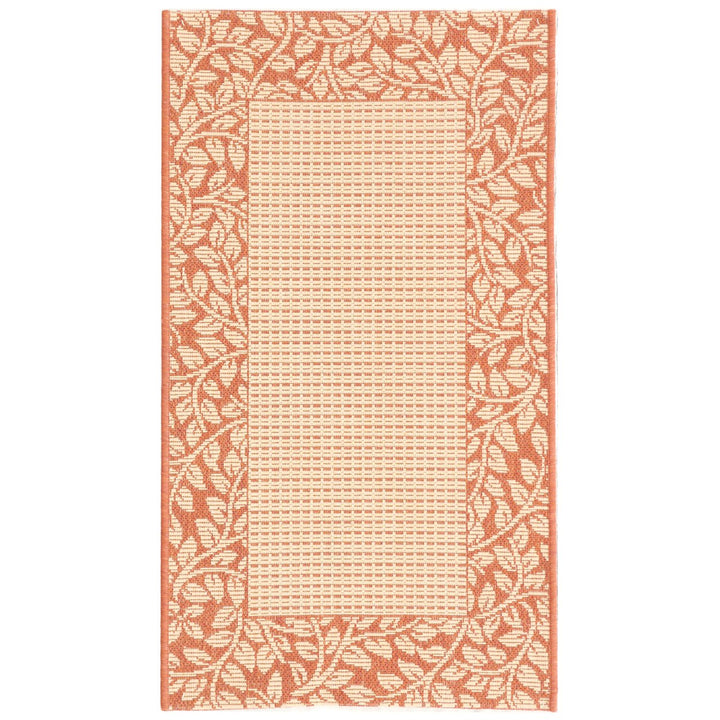 SAFAVIEH Outdoor CY0727-3201 Courtyard Natural / Terra Rug Image 1