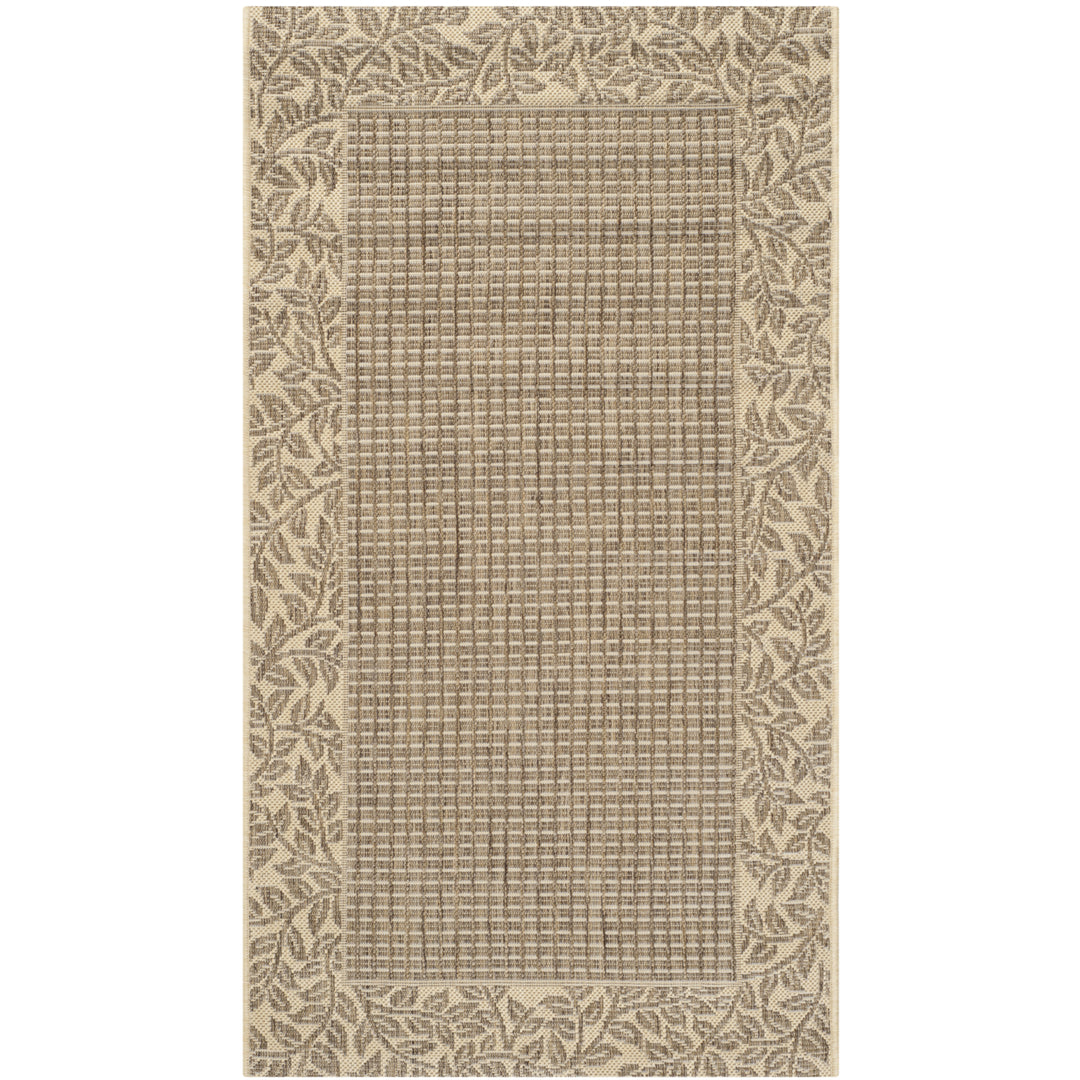 SAFAVIEH Outdoor CY0727-3009 Courtyard Brown / Natural Rug Image 10