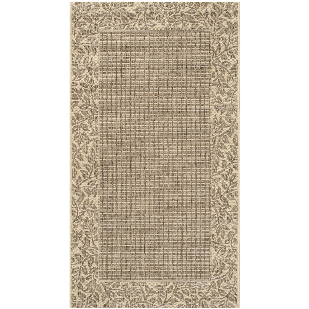 SAFAVIEH Outdoor CY0727-3009 Courtyard Brown / Natural Rug Image 1