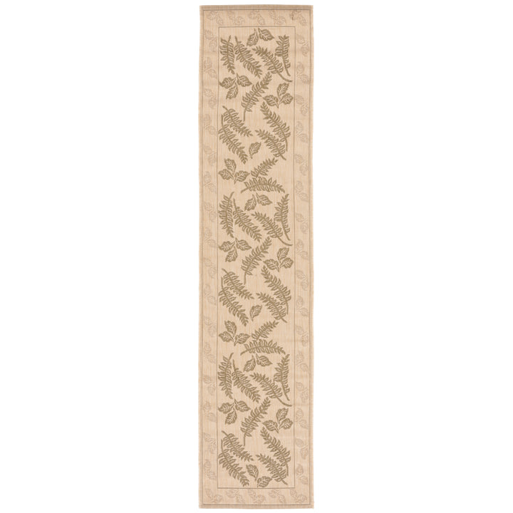 SAFAVIEH Outdoor CY0772-1E01 Courtyard Natural / Olive Rug Image 3