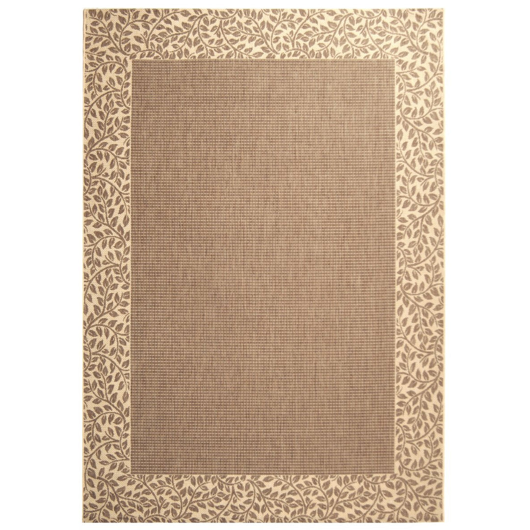 SAFAVIEH Outdoor CY0727-3009 Courtyard Brown / Natural Rug Image 1