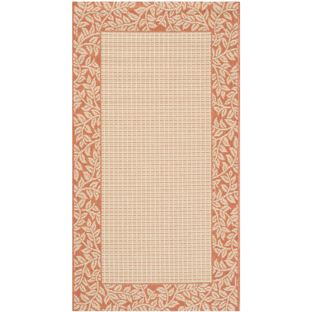 SAFAVIEH Outdoor CY0727-3201 Courtyard Natural / Terra Rug Image 1