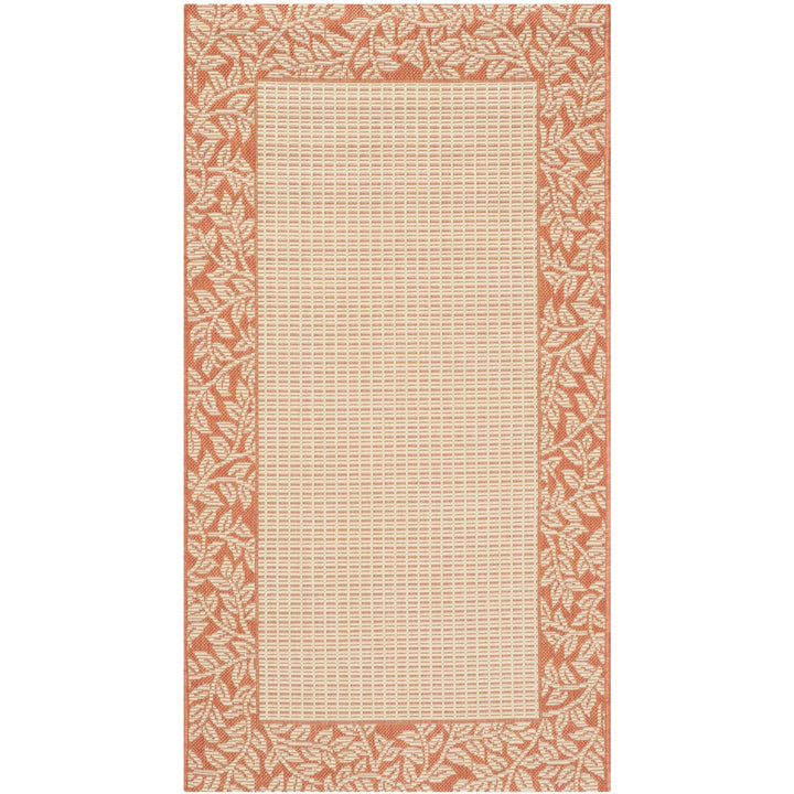 SAFAVIEH Outdoor CY0727-3201 Courtyard Natural / Terra Rug Image 1