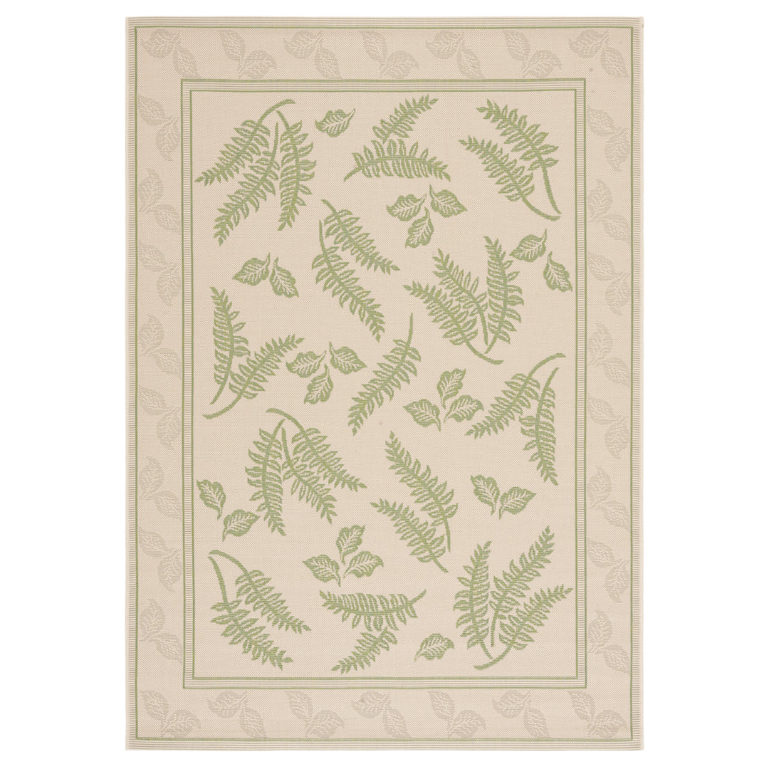 SAFAVIEH Outdoor CY0772-1E01 Courtyard Natural / Olive Rug Image 5