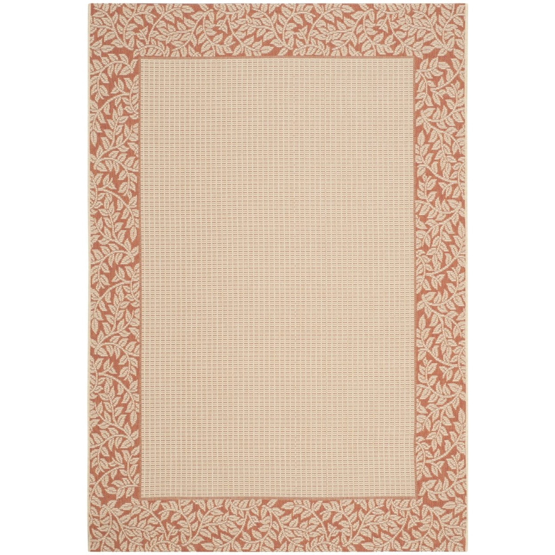 SAFAVIEH Outdoor CY0727-3201 Courtyard Natural / Terra Rug Image 1