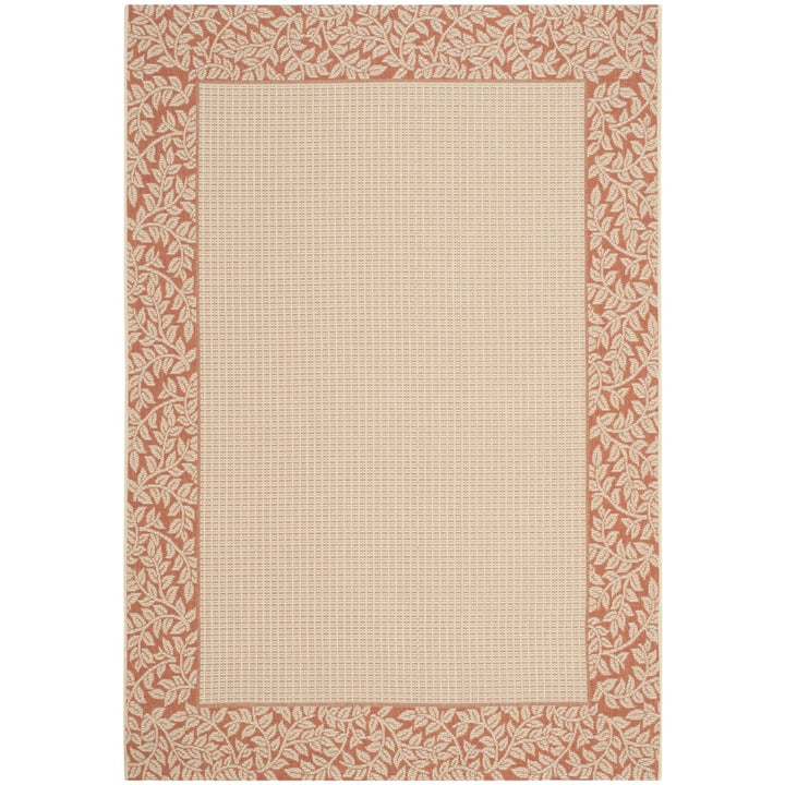 SAFAVIEH Outdoor CY0727-3201 Courtyard Natural / Terra Rug Image 1