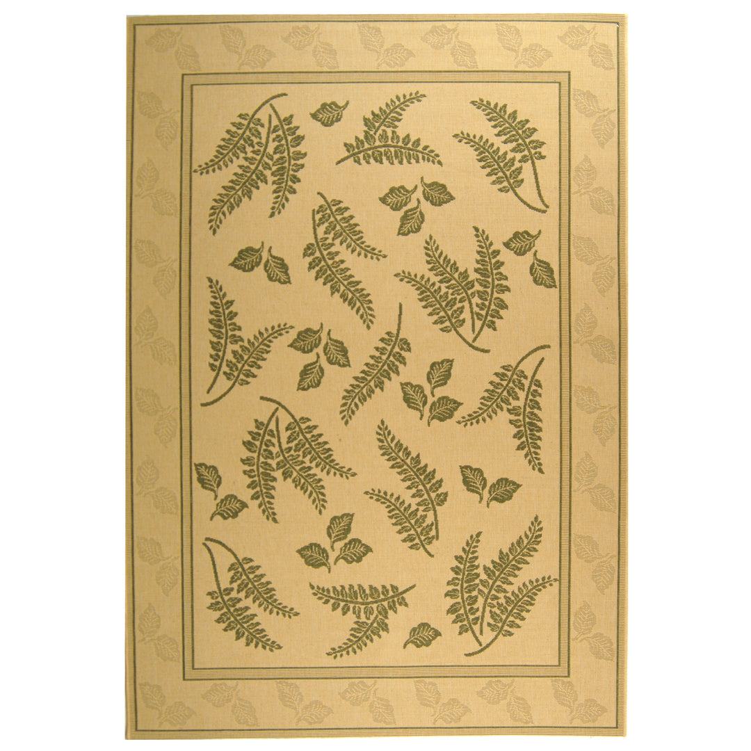SAFAVIEH Outdoor CY0772-1E01 Courtyard Natural / Olive Rug Image 7