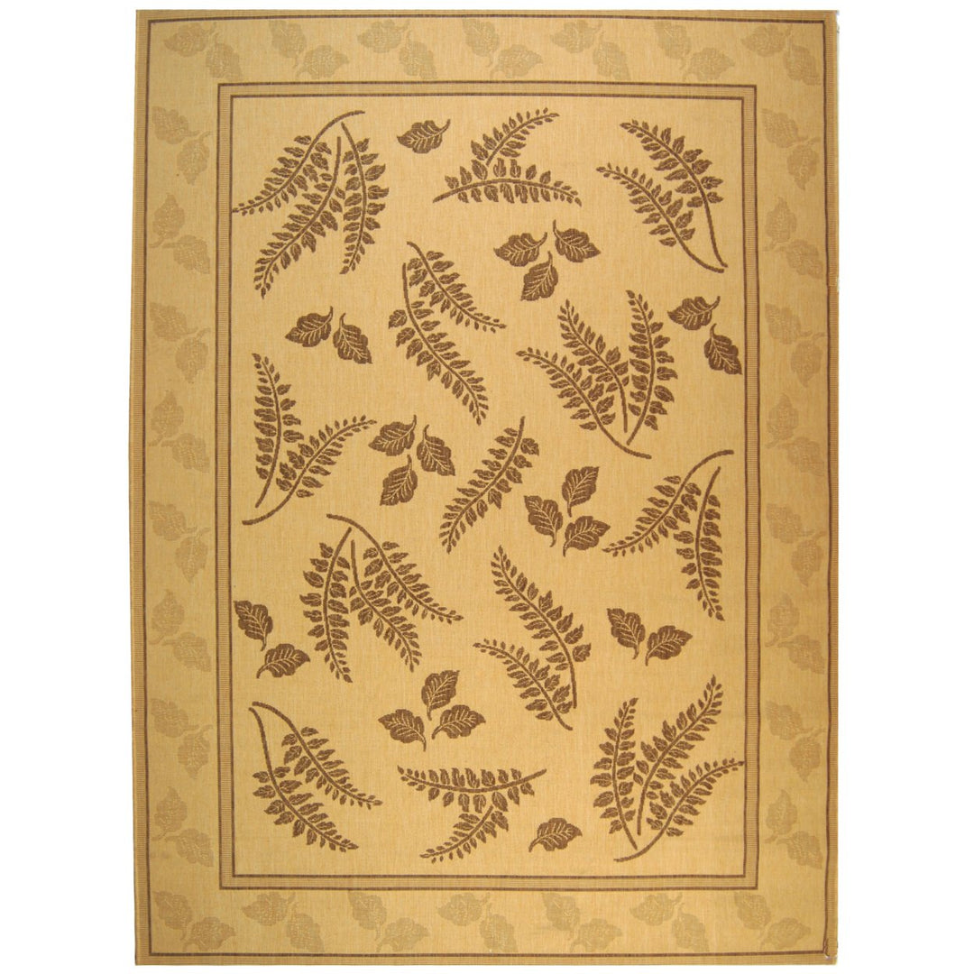 SAFAVIEH Outdoor CY0772-3001 Courtyard Natural / Brown Rug Image 1