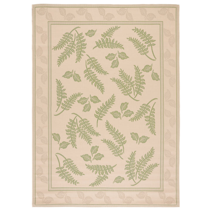 SAFAVIEH Outdoor CY0772-1E01 Courtyard Natural / Olive Rug Image 9