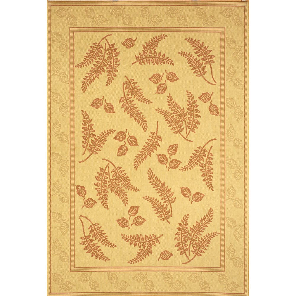 SAFAVIEH Outdoor CY0772-3201 Courtyard Natural / Terra Rug Image 1