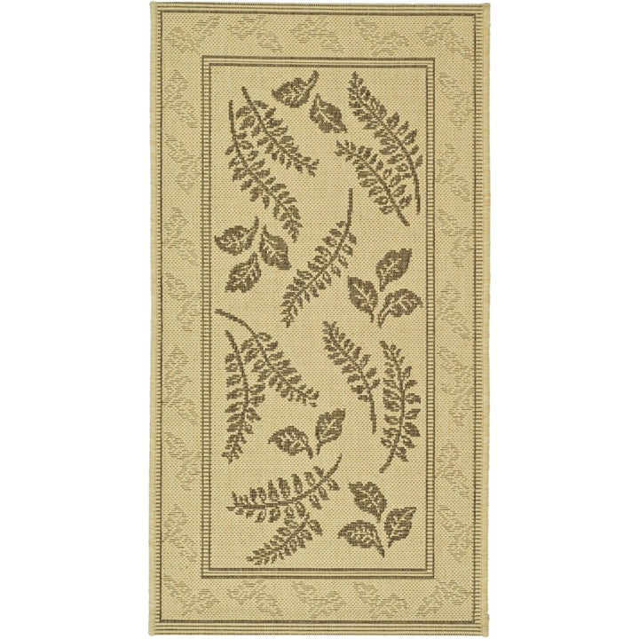 SAFAVIEH Outdoor CY0772-3001 Courtyard Natural / Brown Rug Image 1