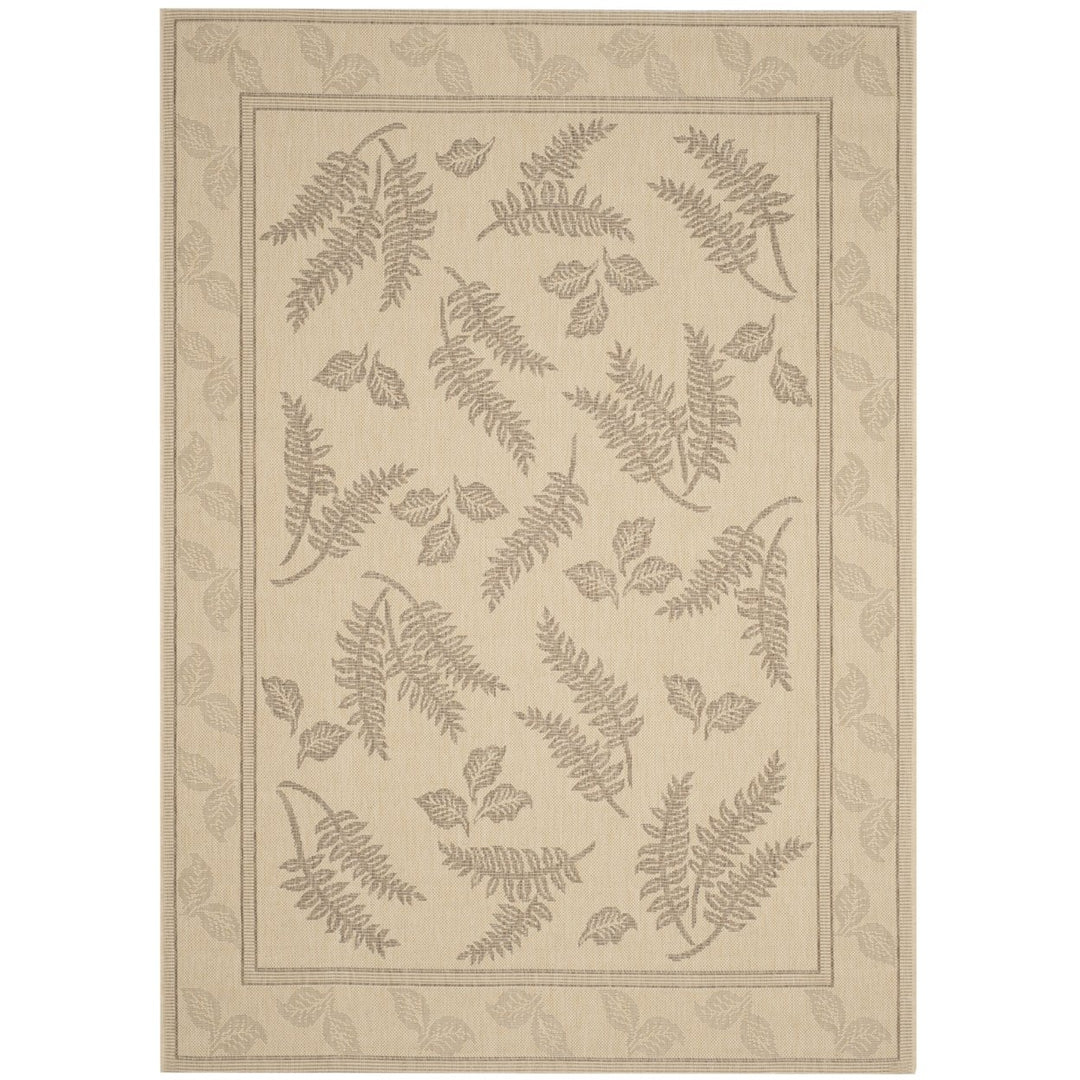 SAFAVIEH Outdoor CY0772-3001 Courtyard Natural / Brown Rug Image 1