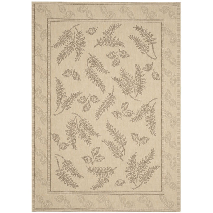 SAFAVIEH Outdoor CY0772-3001 Courtyard Natural / Brown Rug Image 1