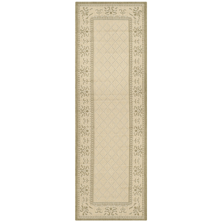 SAFAVIEH Outdoor CY0901-1E01 Courtyard Natural / Olive Rug Image 3