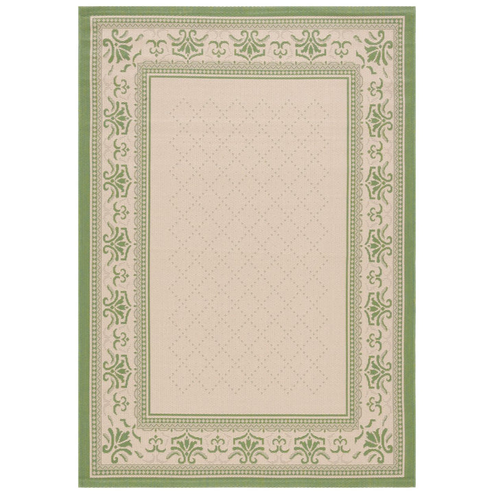 SAFAVIEH Outdoor CY0901-1E01 Courtyard Natural / Olive Rug Image 5