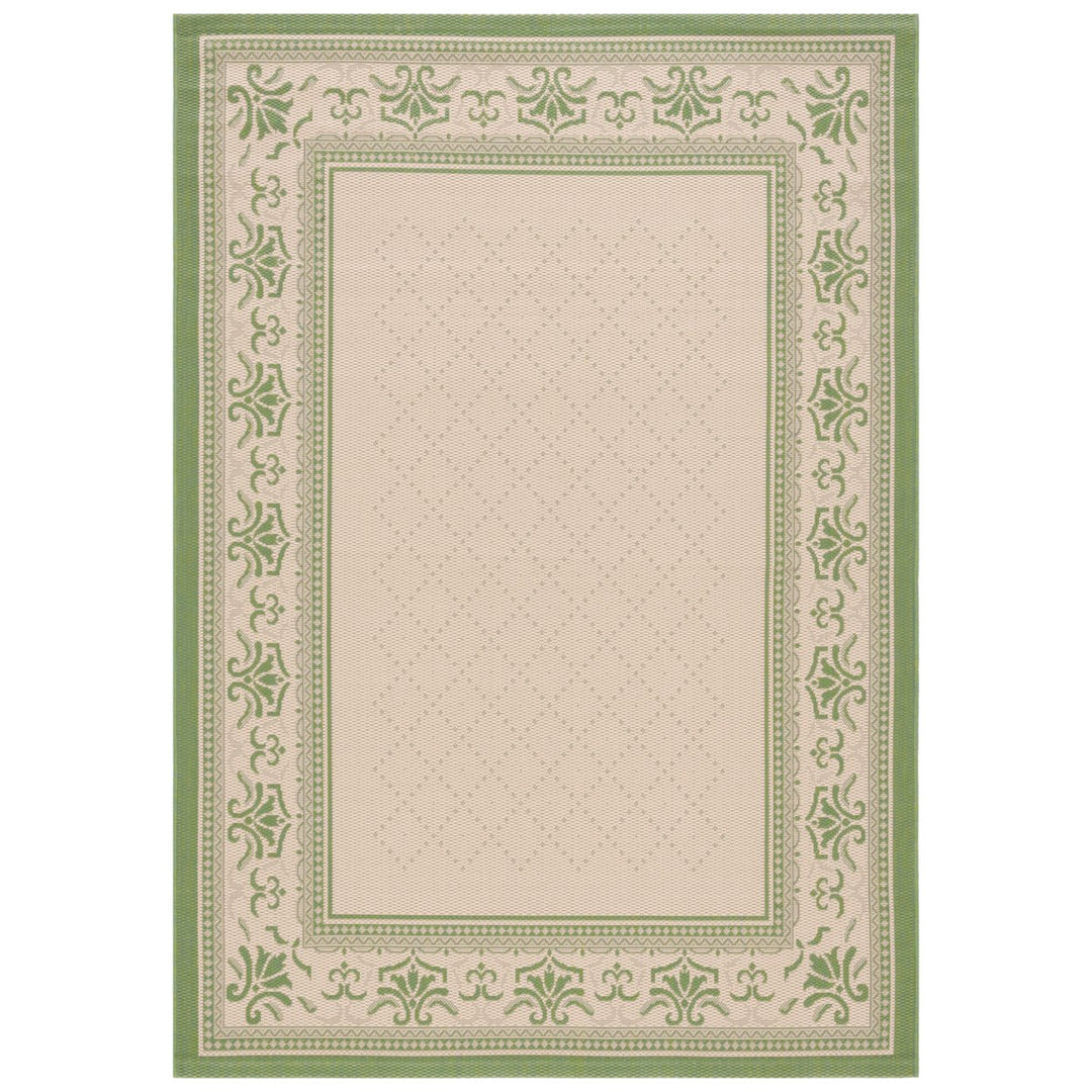 SAFAVIEH Outdoor CY0901-1E01 Courtyard Natural / Olive Rug Image 1