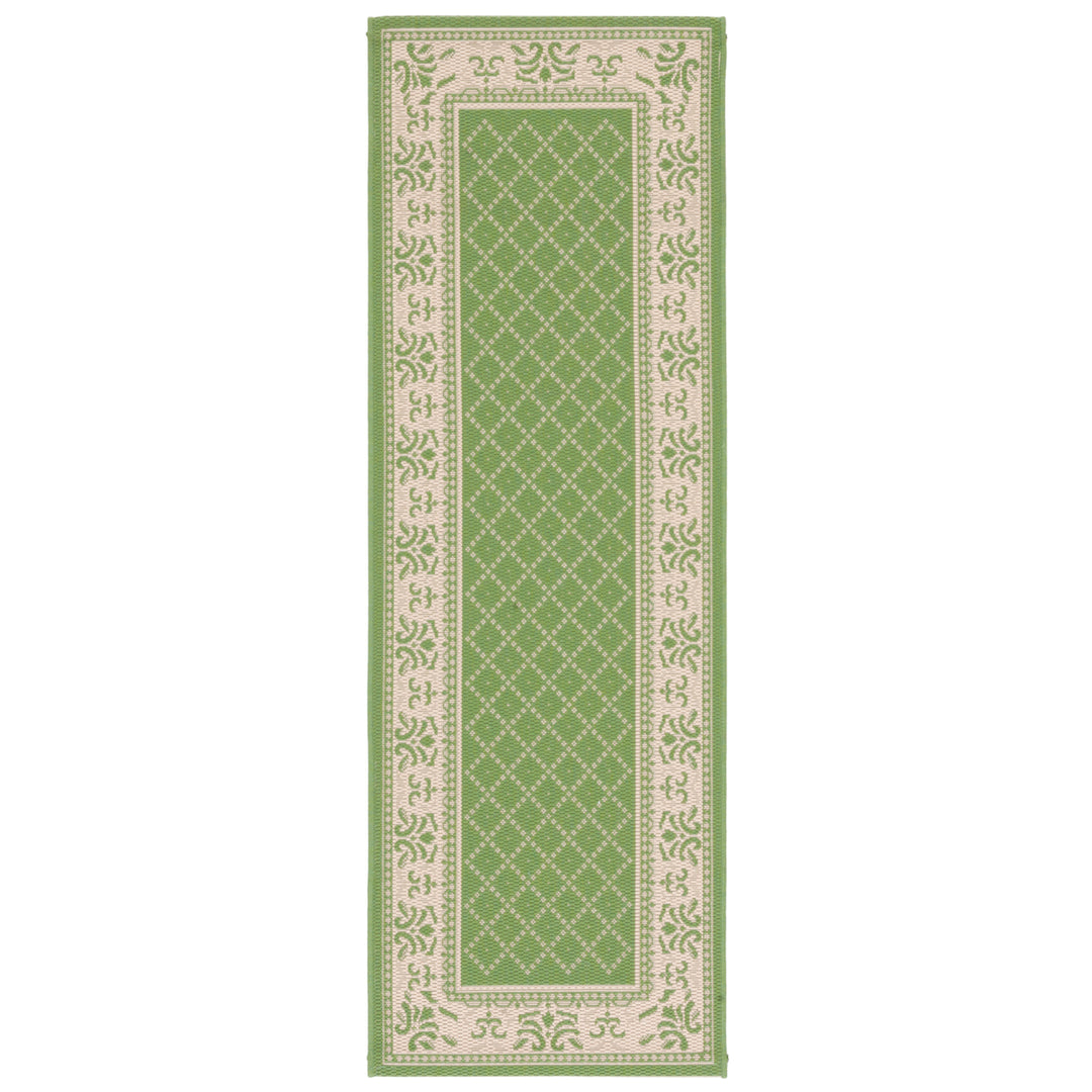 SAFAVIEH Outdoor CY0901-1E06 Courtyard Olive / Natural Rug Image 3