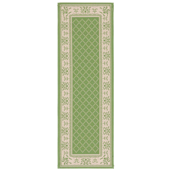 SAFAVIEH Outdoor CY0901-1E06 Courtyard Olive / Natural Rug Image 1