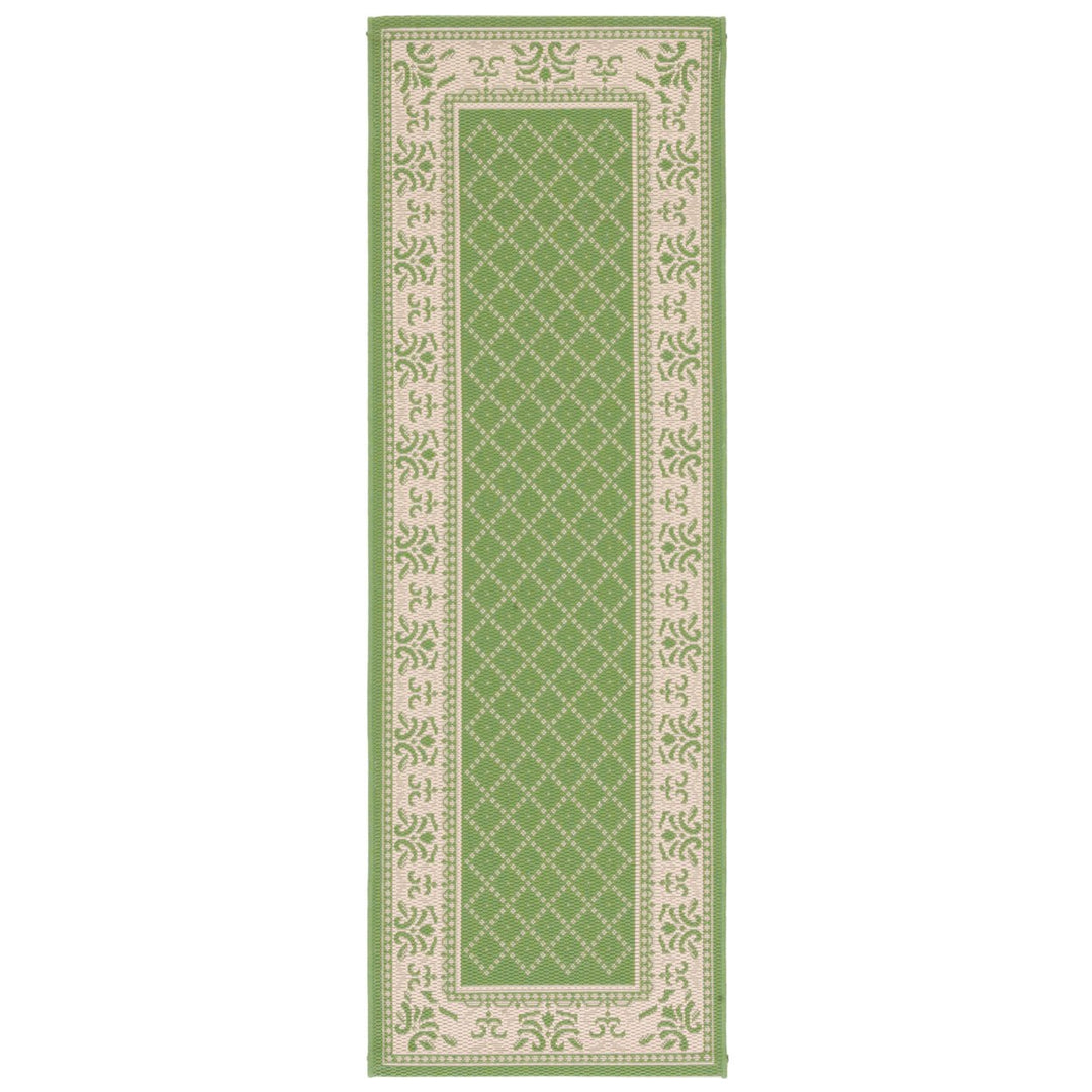 SAFAVIEH Outdoor CY0901-1E06 Courtyard Olive / Natural Rug Image 1