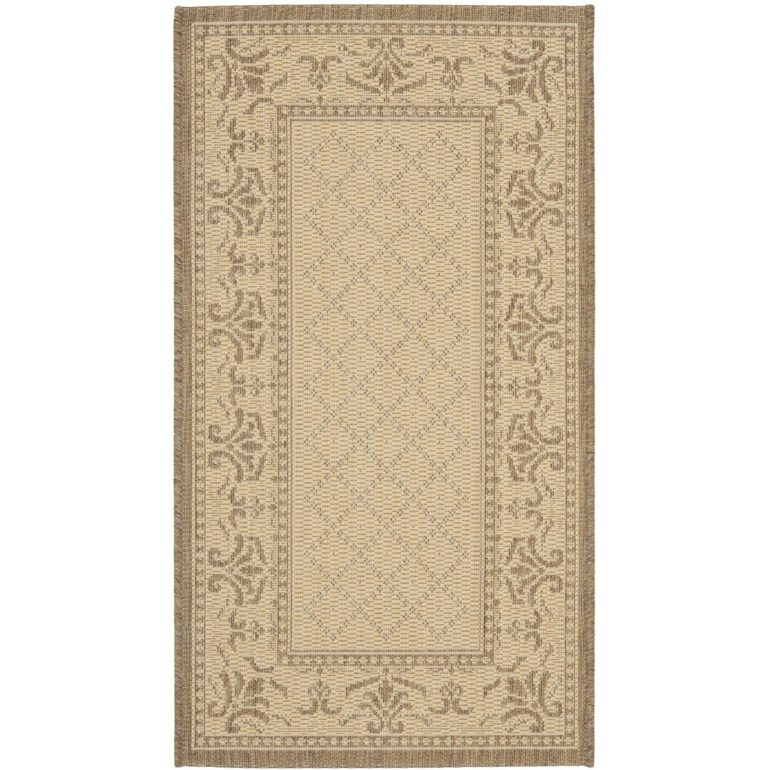 SAFAVIEH Outdoor CY0901-3001 Courtyard Natural / Brown Rug Image 2