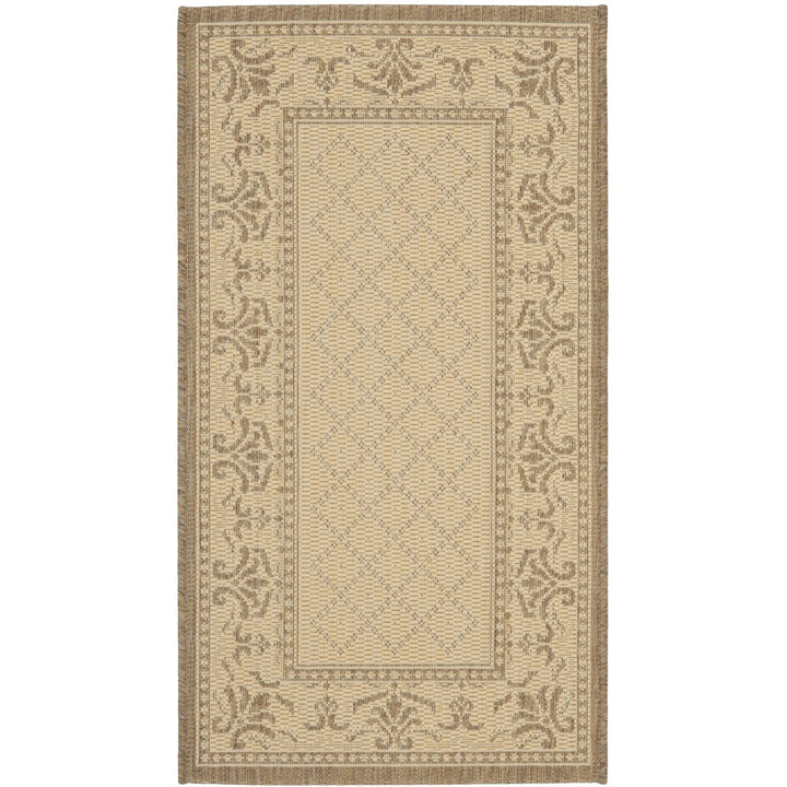 SAFAVIEH Outdoor CY0901-3001 Courtyard Natural / Brown Rug Image 1