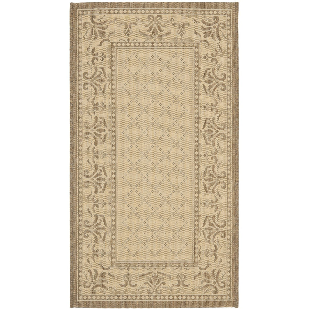 SAFAVIEH Outdoor CY0901-3001 Courtyard Natural / Brown Rug Image 1