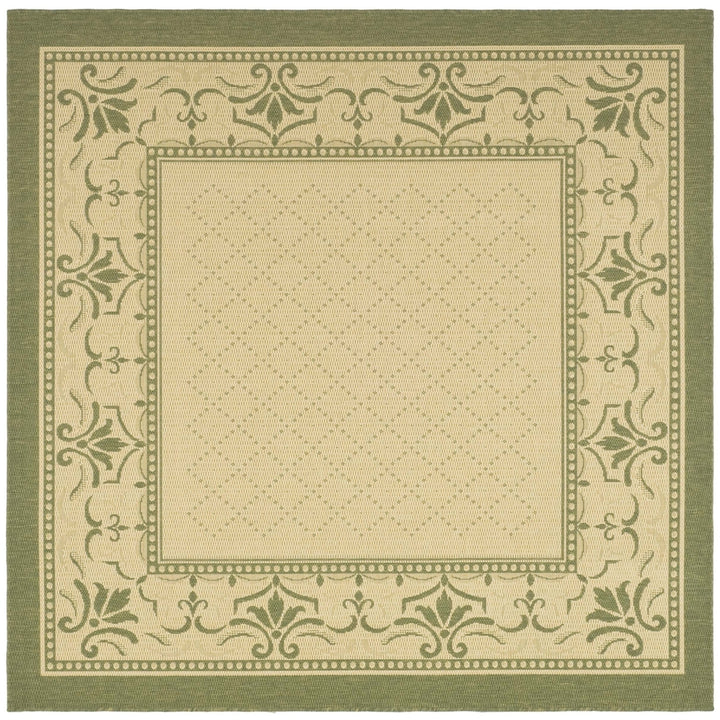 SAFAVIEH Outdoor CY0901-1E01 Courtyard Natural / Olive Rug Image 8