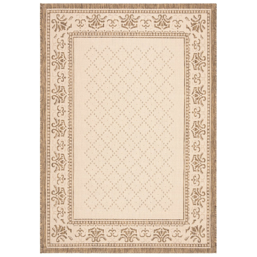 SAFAVIEH Outdoor CY0901-3001 Courtyard Natural / Brown Rug Image 1