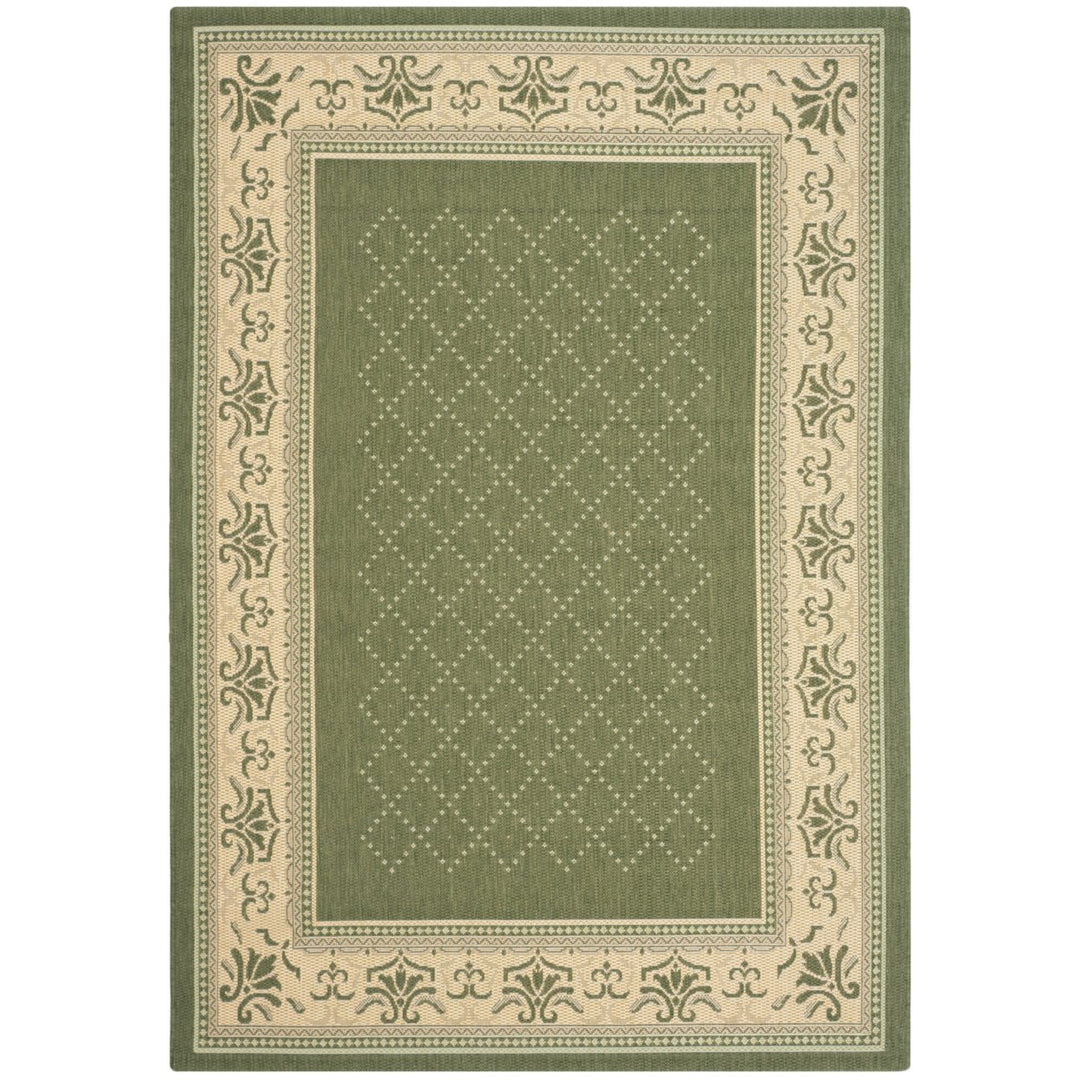 SAFAVIEH Outdoor CY0901-1E06 Courtyard Olive / Natural Rug Image 5